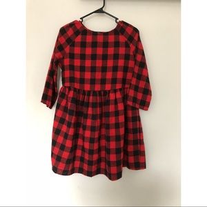Red and black buffalo plaid dress